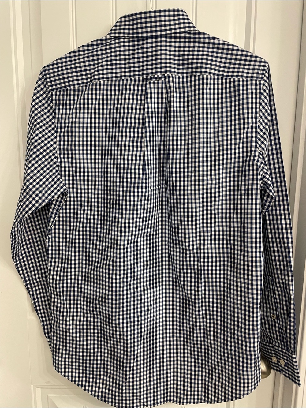 Izod Navy and White Gingham Button-Down Shirt NWT - Picture 4 of 4